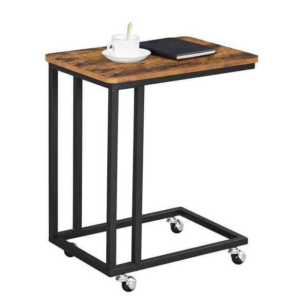 Vasagle C Shaped Snack Table with Metal Frame