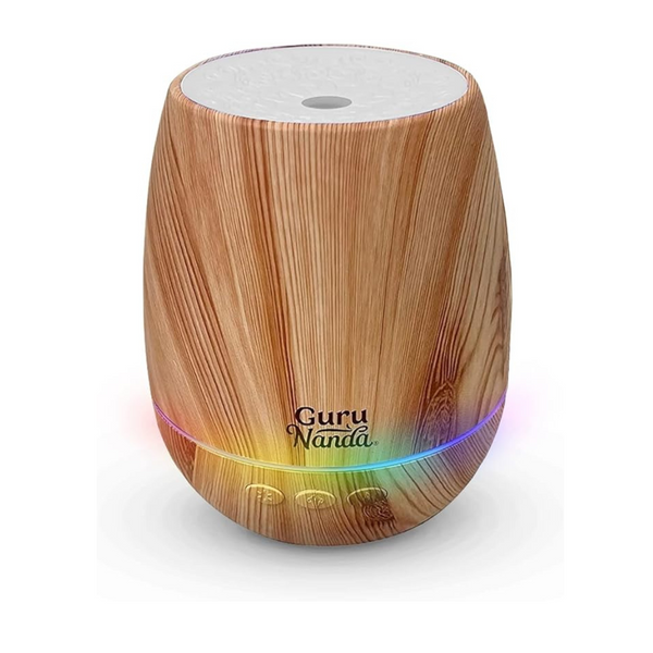 Difusor ultrasónico de aromaterapia amaderado con aceite esencial GuruNanda