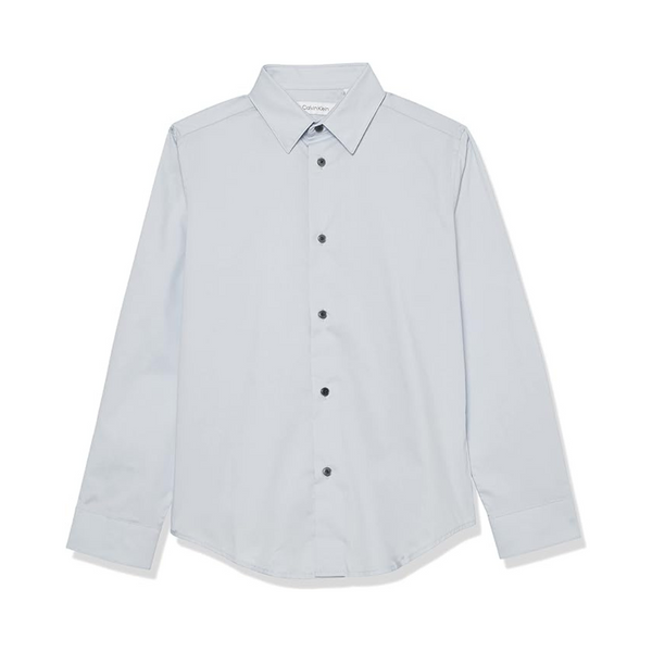 Calvin Klein Boys' Big Long Sleeve Slim Fit Dress Shirt