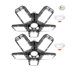 2-Pack 160W 16000LM 6500K Deformable LED Garage Ceiling Lights