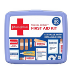 80-Piece Band-Aid Travel Ready Portable Emergency First Aid Kit