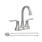 Bathroom Faucet Brushed Nickel with Pop-up Drain