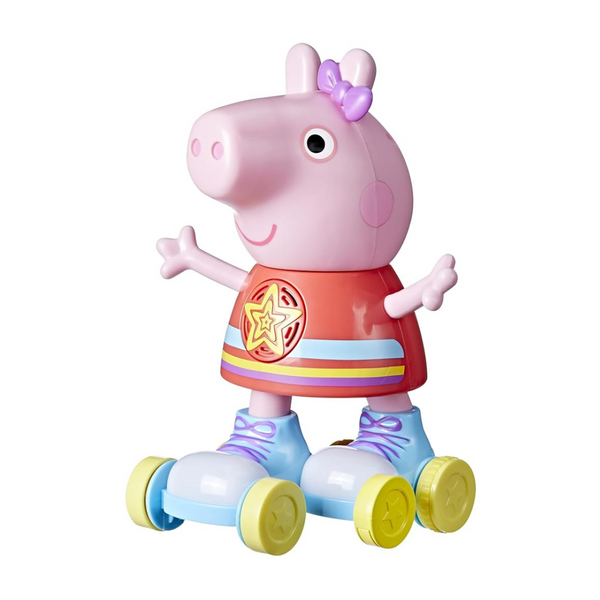 Peppa Pig Disco 11" Roller Skating Doll Pull and Go Action Figures Toys