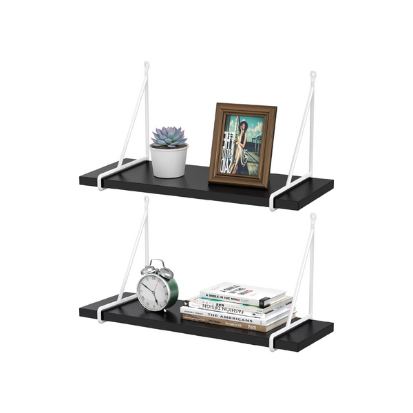 Set of 2 Wall Mounted Floating Shelves