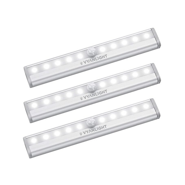 3-Pack Vyanlight 10 LED Light Motion Activated Under Cabinet Lights