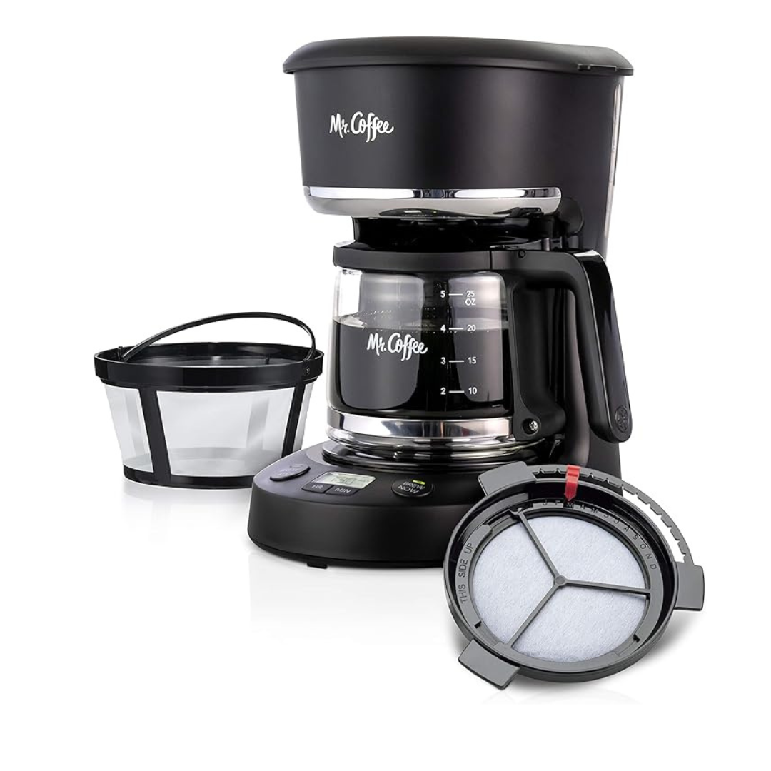 Mr. Coffee 5 Cups Programmable Coffee Maker Machine (25 oz)