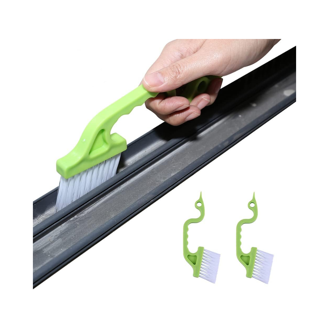 2-Piece Hand-held Groove Gap Cleaning Tools Track Kitchen Brushes