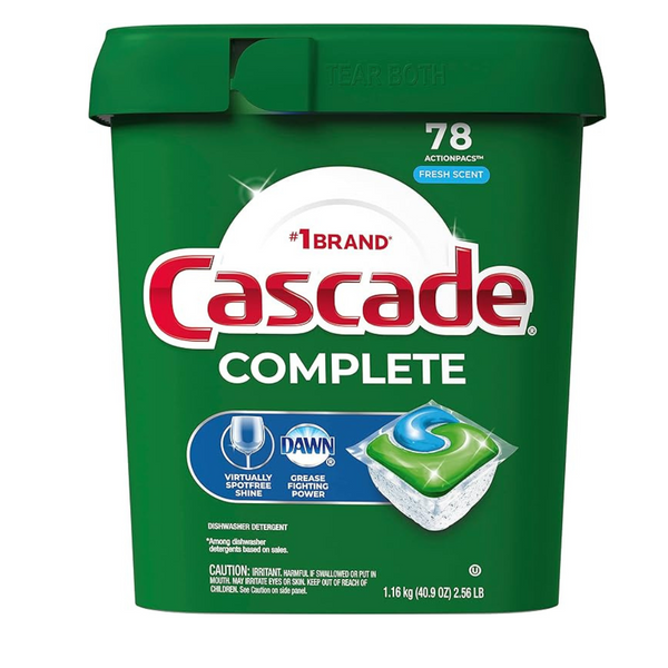 78-Count Cascade Complete Dishwasher Detergent Pods (40.09 oz, Fresh Scent)