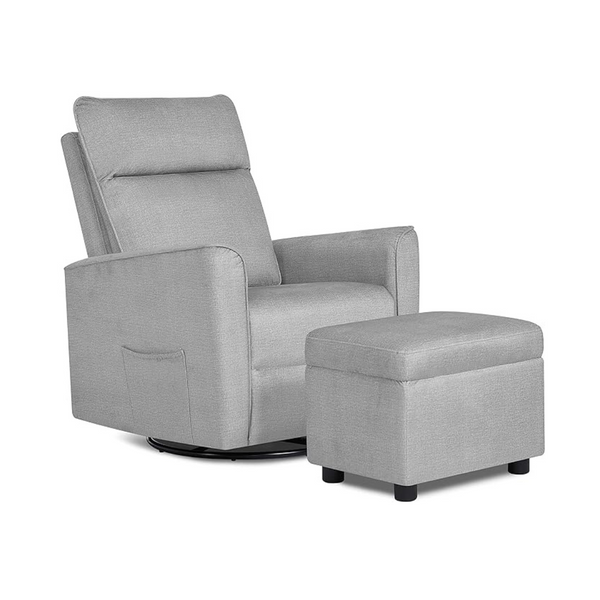 Evolur Aria Upholstered Plush Seating Swivel