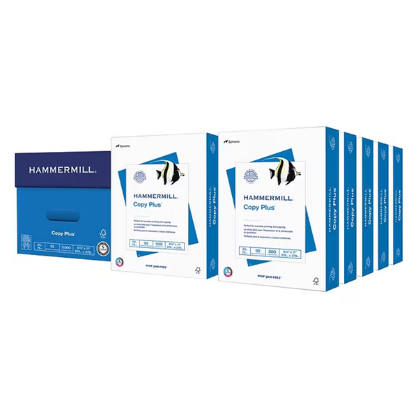 10 Reams (5,000 Sheets) Of Hammermill Copy Plus Printer Paper