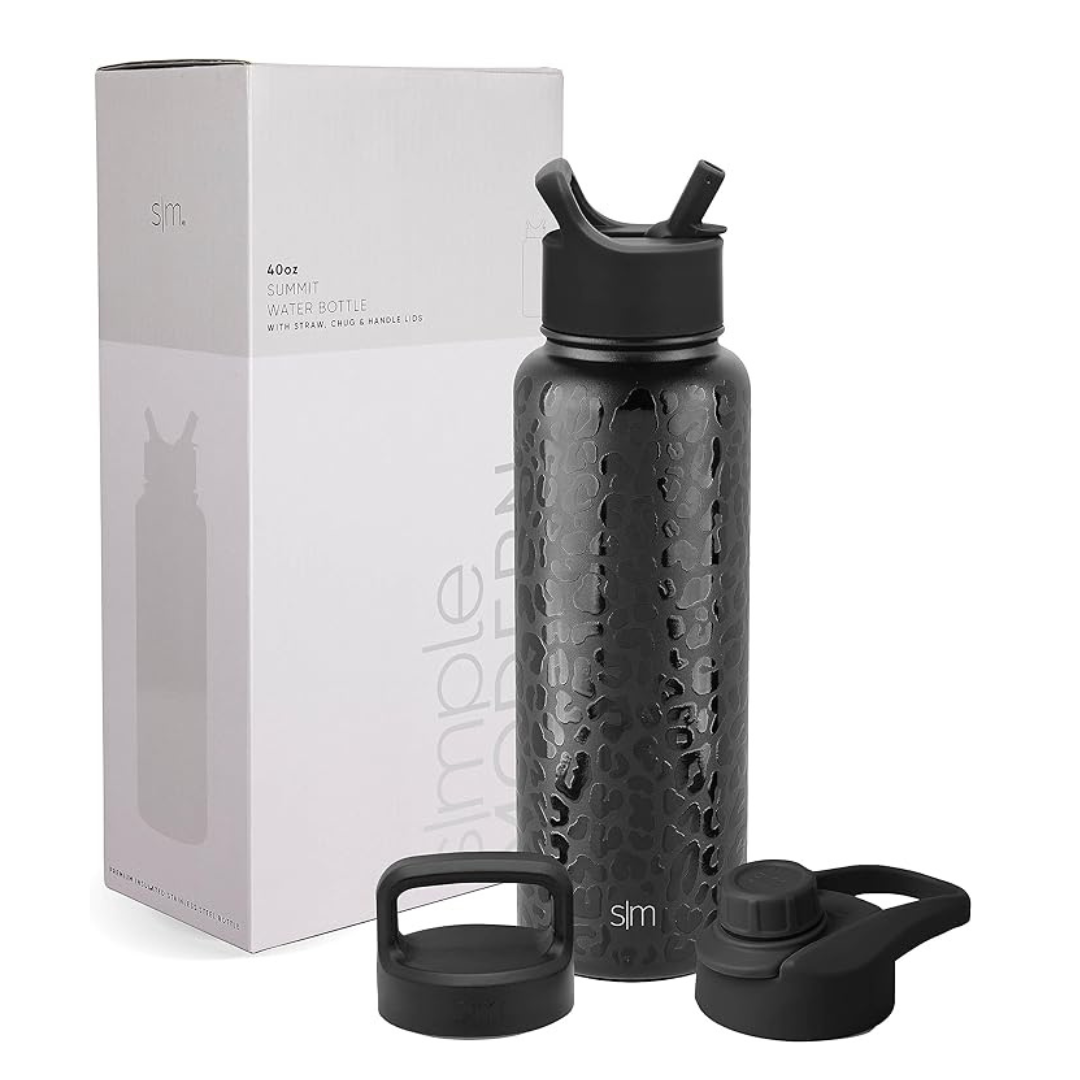 Simple Modern Vacuum Insulated Metal Bottles with Straw Handle & Chug Lid