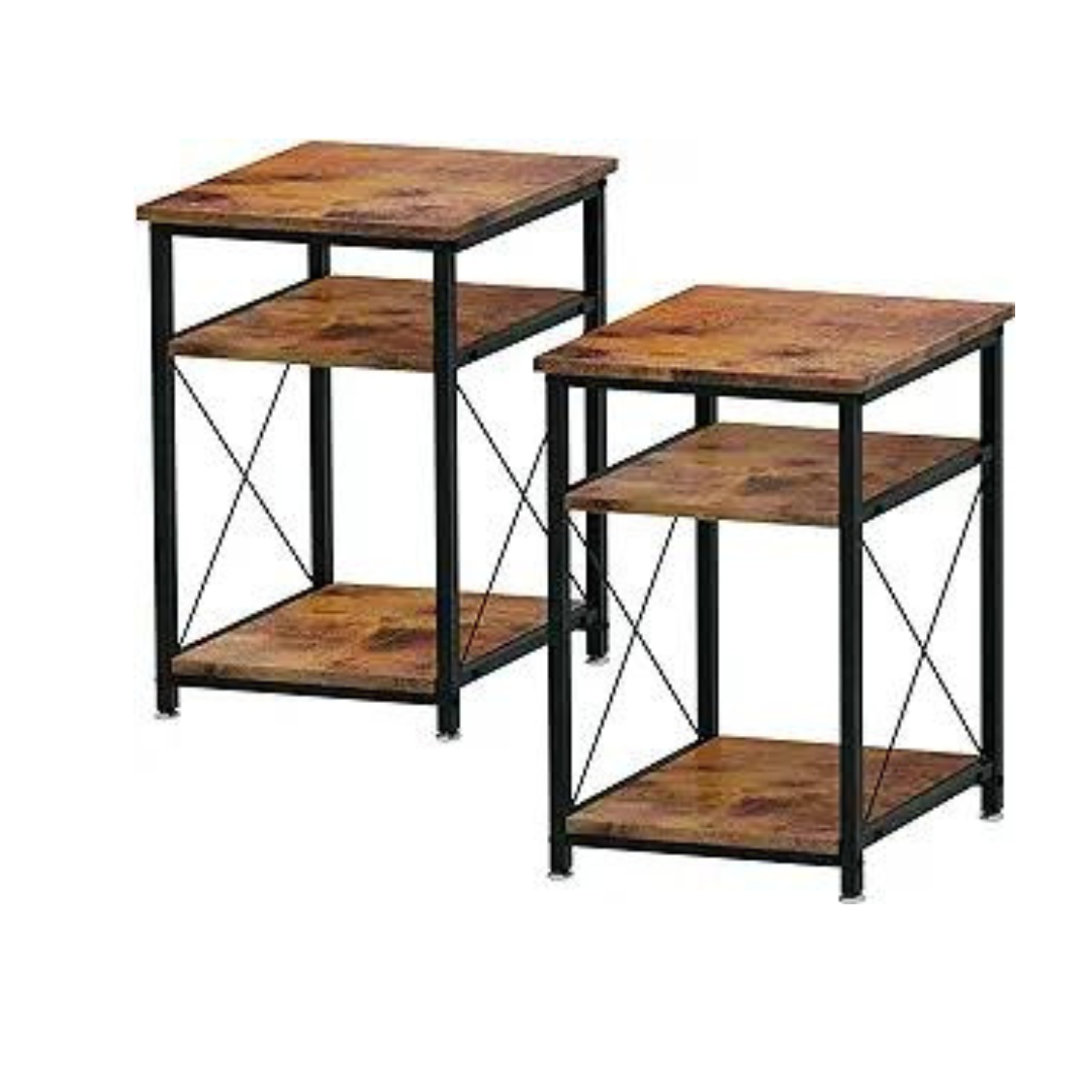 2-Set of Woodynlux Modern Side Nightstands End Table with Storage