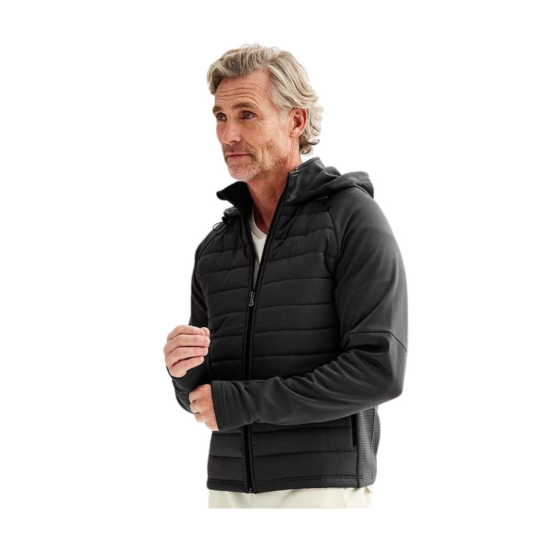 Men's Quilted Mixed Media Jacket (2 Colors)