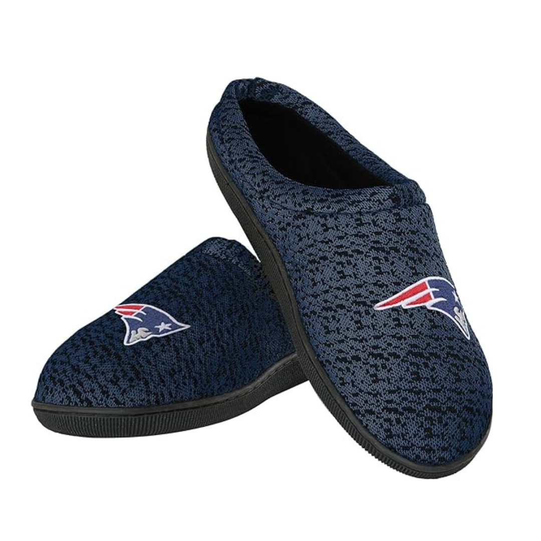 FOCO Men's NFL Team Logo Poly Knit Cup Sole Slippers