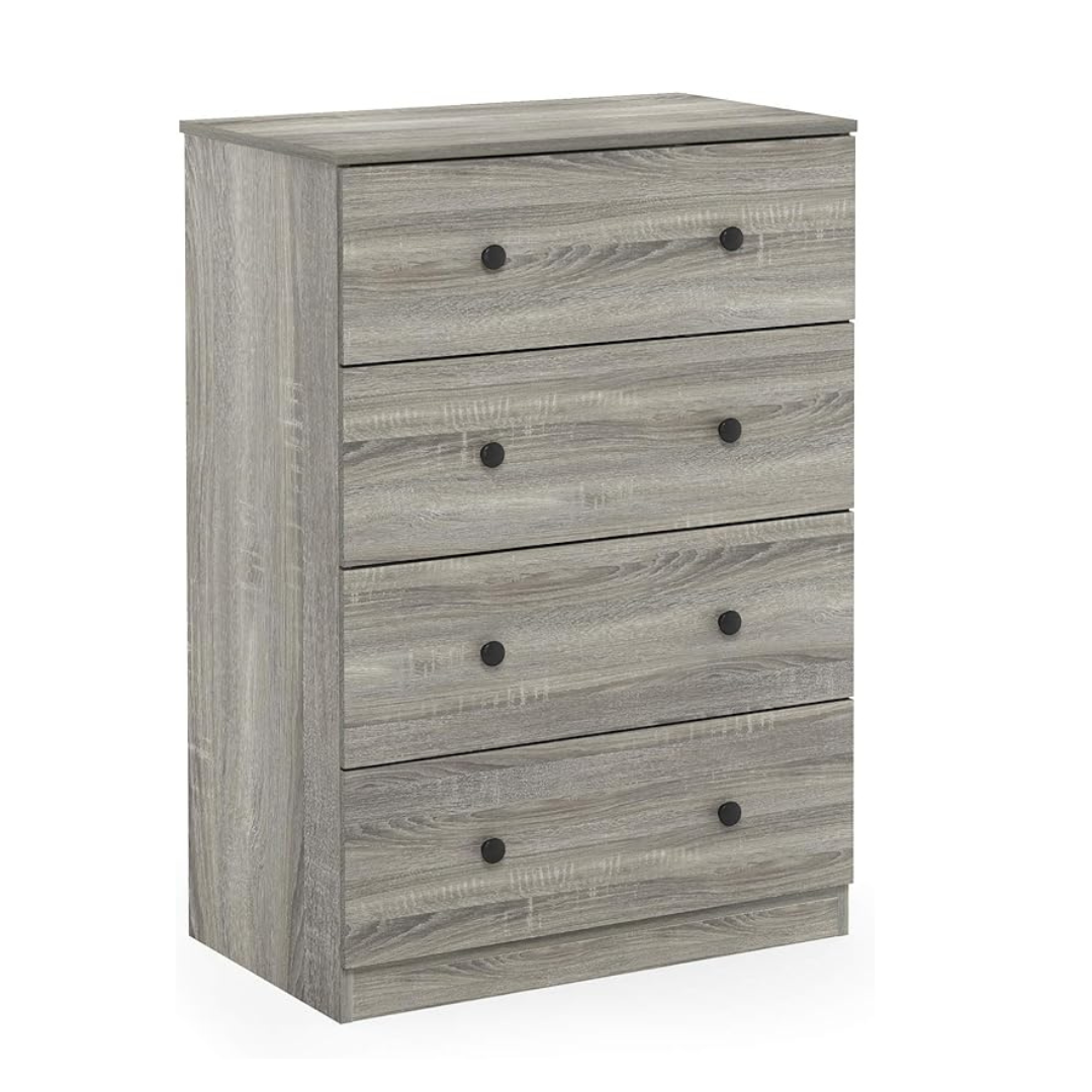 Furinno Tidur Simple Design Dresser, French Oak Grey