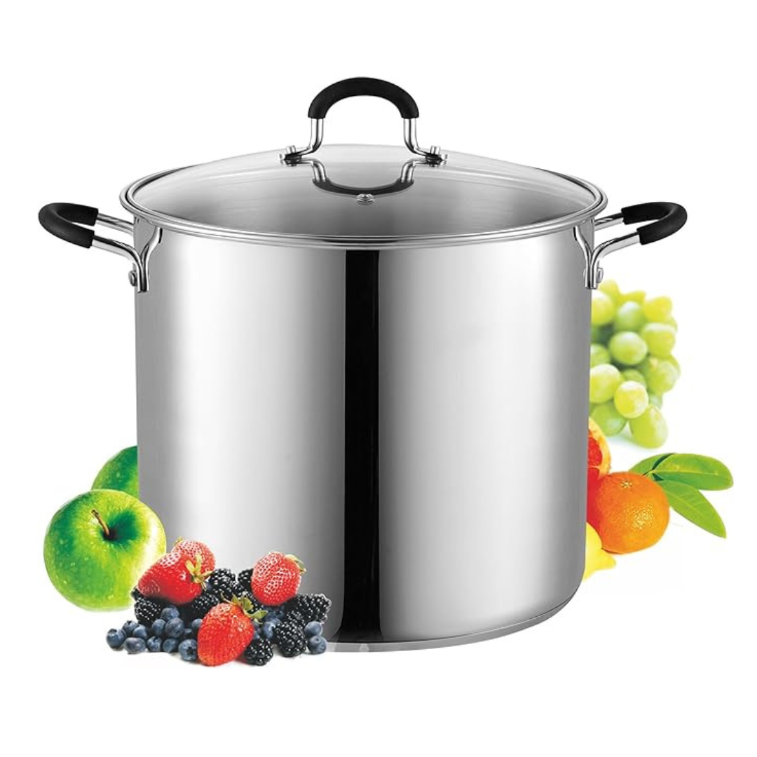 Cook N Home 12 Quart Stockpot With Stay-Cool Handles, Dishwasher Safe