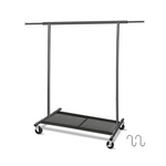 Standard Rod Simple Rolling Clothing Garment Rack