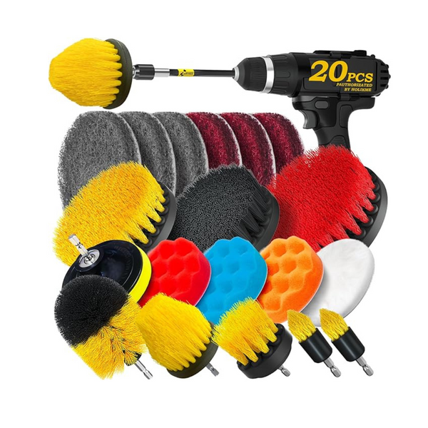 20-Pack Holikme Drill Brush Attachments Set