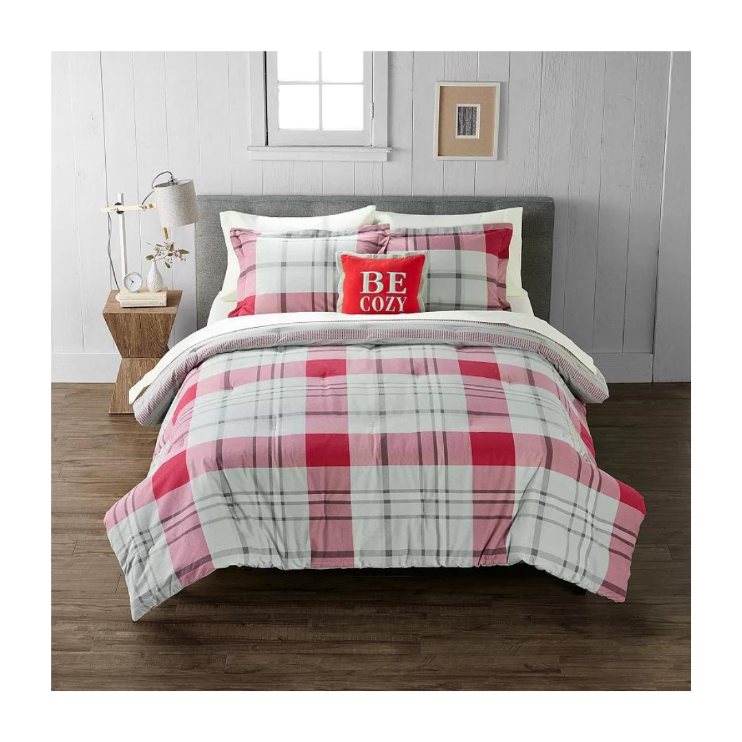 Cuddl Duds Heavyweight Flannel Comforter Set with Pillow