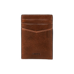 Fossil Leather Magnetic Men's Card Case with Money Clip