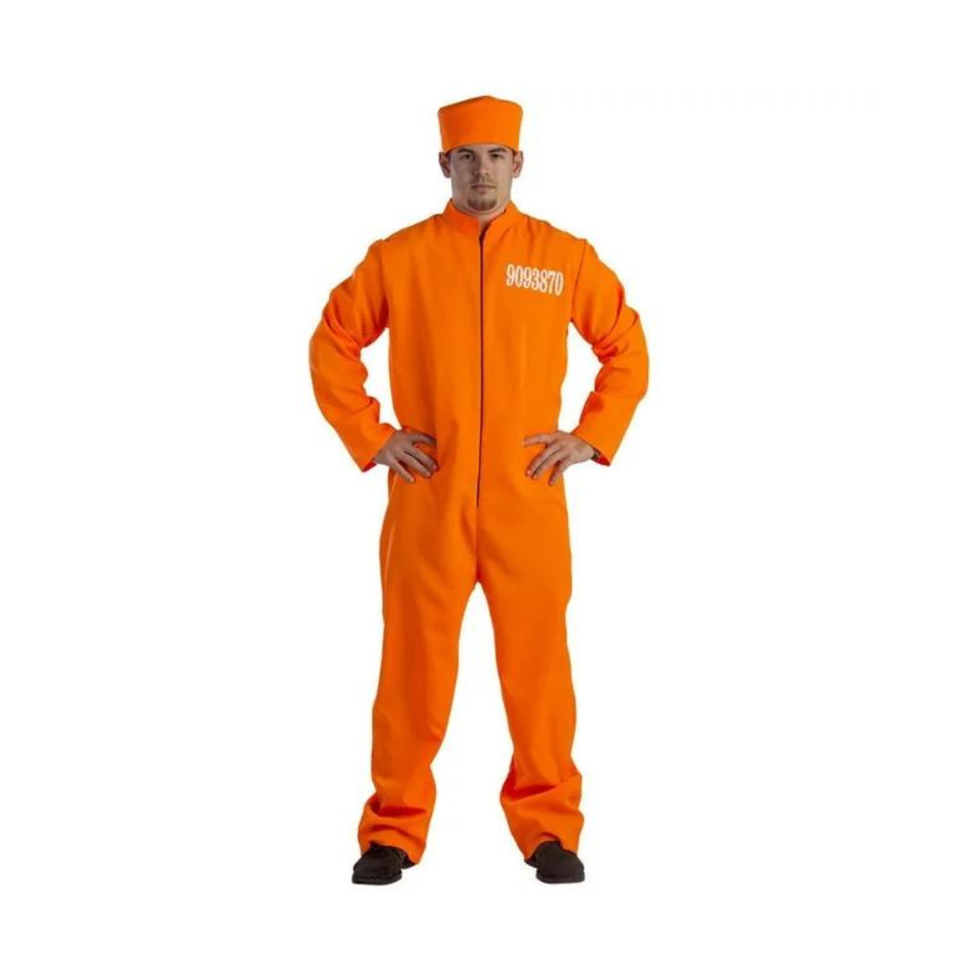 Dress Up America Orange Prison Jumpsuit Costume For Adults