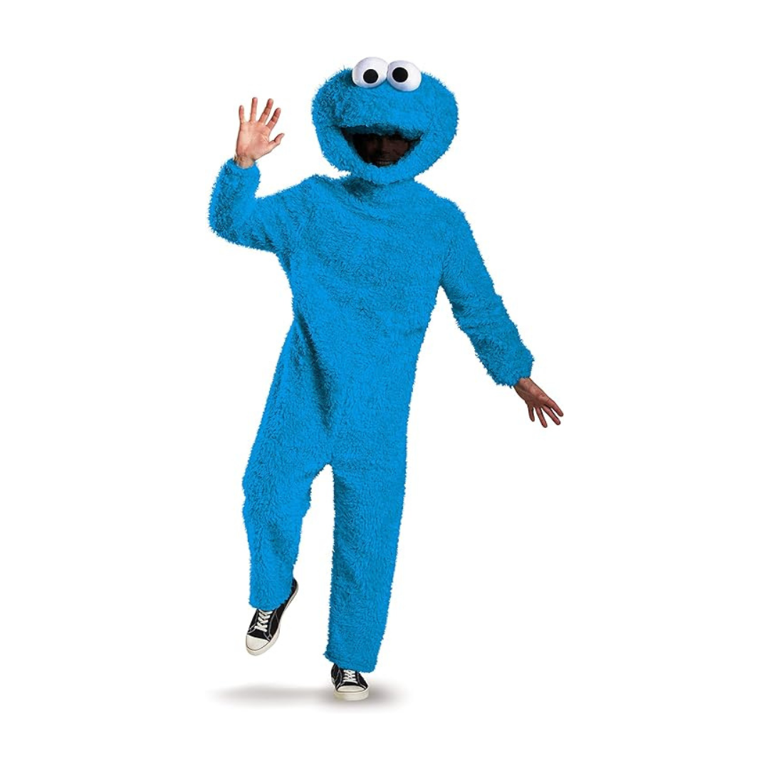 Plush Cookie Monster Costume For Adults