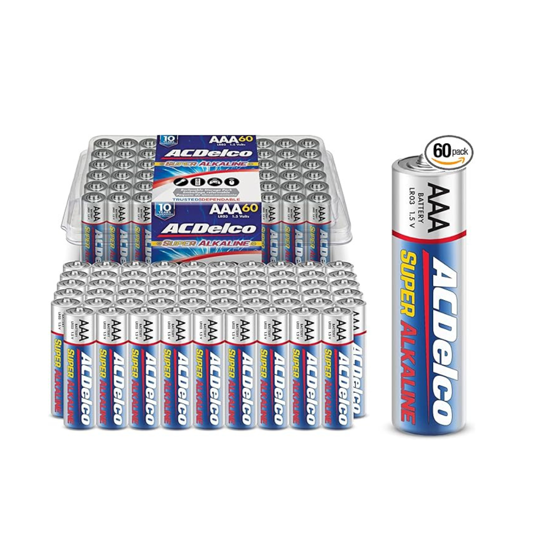 60-Count Acdelco Maximum Power Super Alkaline Aaa Batteries