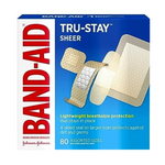 Band-Aid Brand Tru-Stay Sheer Bandages, Assorted Sizes, 80 ct