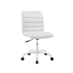 Modway Ripple Armless Mid Back Vinyl Office Chair (White)