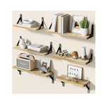 Set of 6 Amada Homefurnishing Wood Floating Wall Shelves