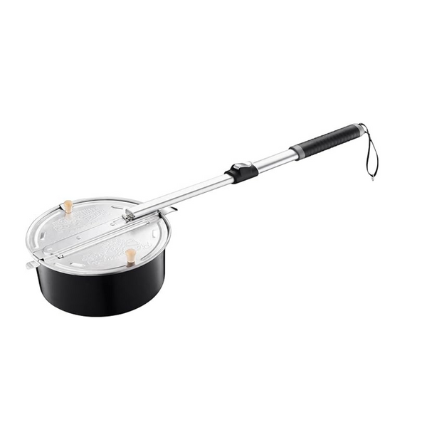 BestNest Esschert Design Fireplace Popcorn Popper - 20" Handle, 3 Quart Capacity, All Metal