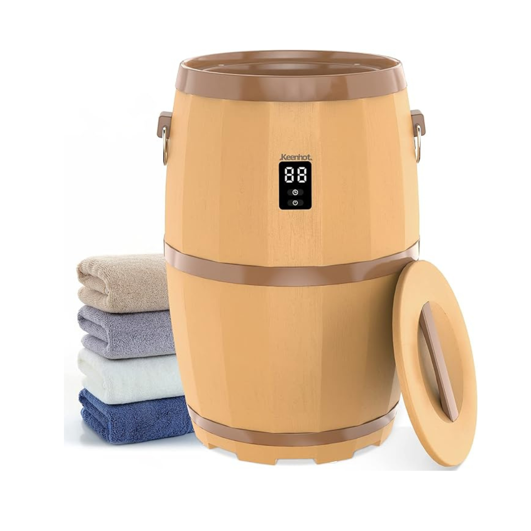 Keenhot Towel Warmer Bucket with LED Display for Bathroom with Handles