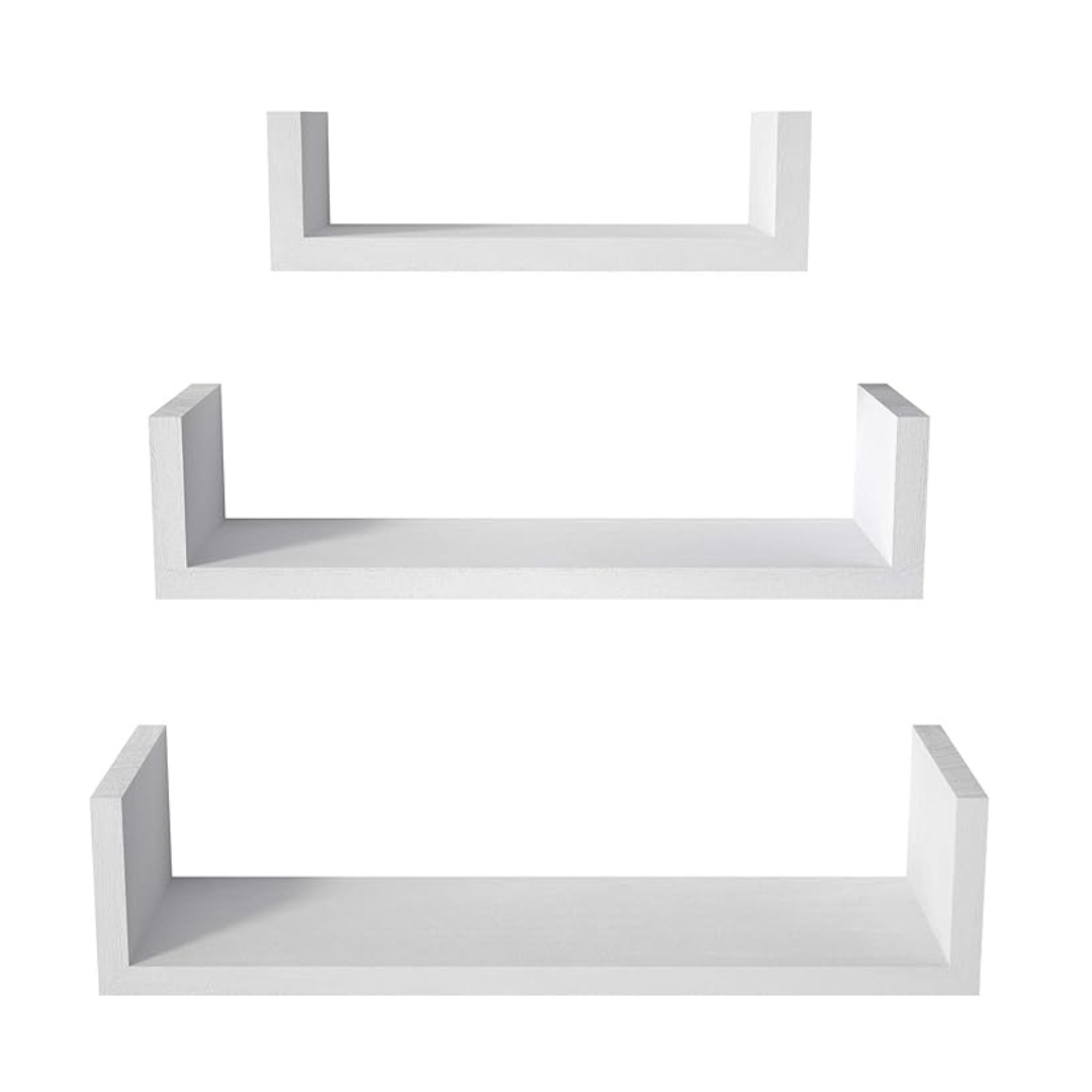 3-Pack Sriwatana Wall Mounted Solid Wood Floating Shelves
