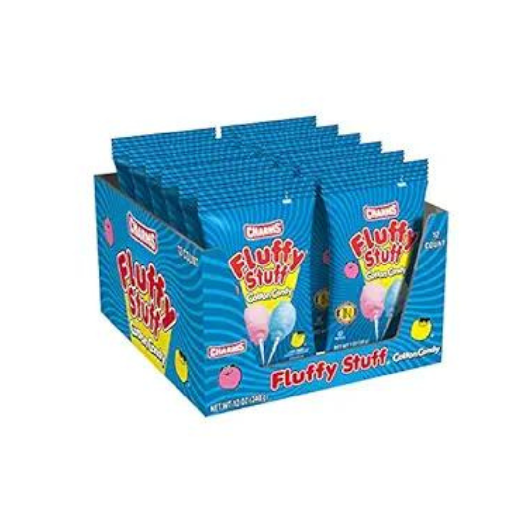 Fluffy Stuff Cotton Candy, 1 Oz bag, Pack of 12