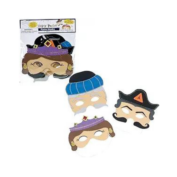 Rite Lite Purim Masks For Kids, Set Of 3