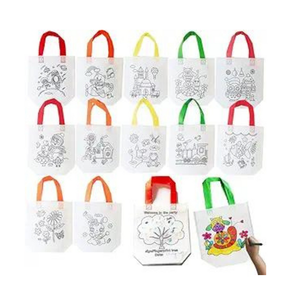 Reusable Coloring Goodie Bags, 12 Pcs