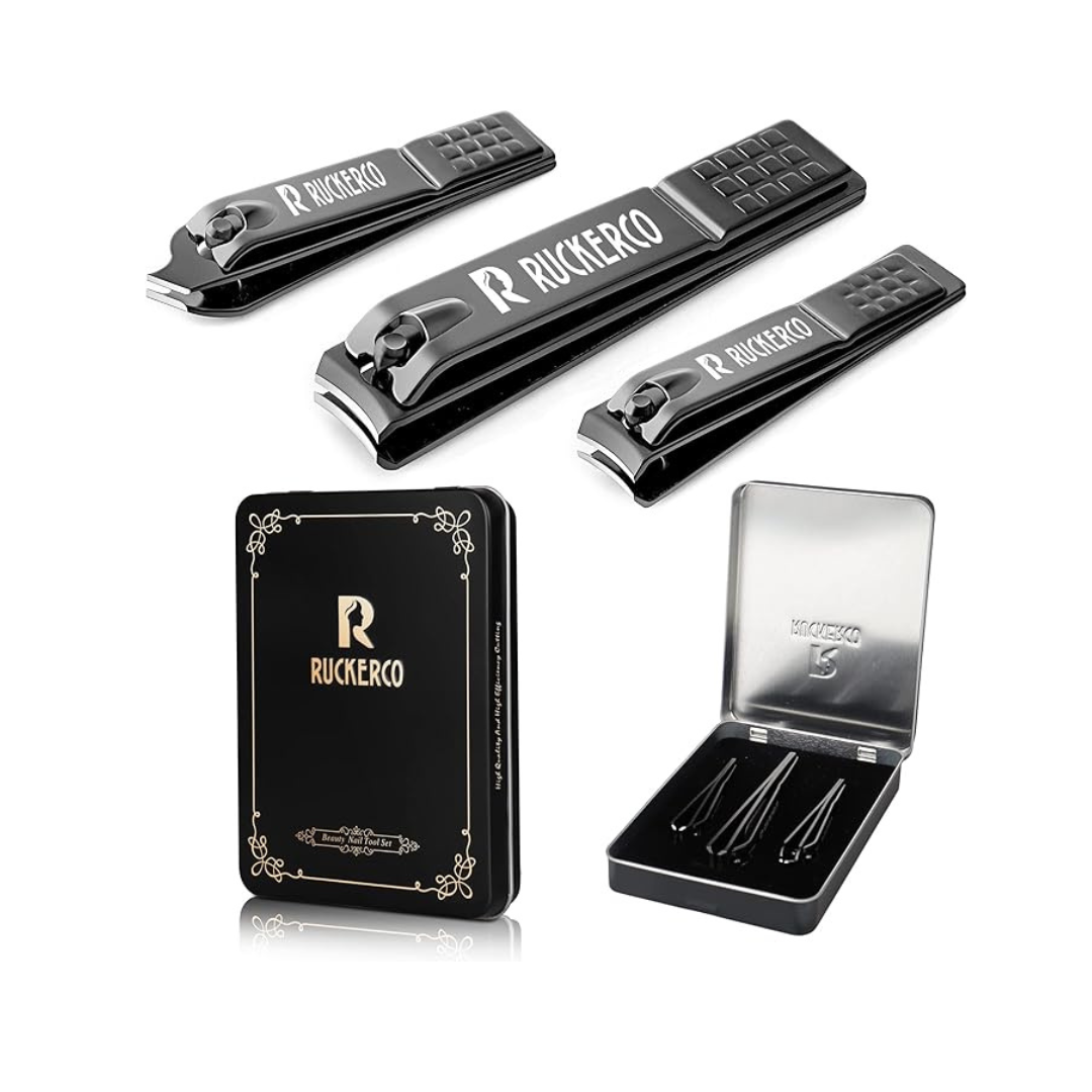 3-Piece R Ruckerco Matte Stainless steel Nail Clippers Set