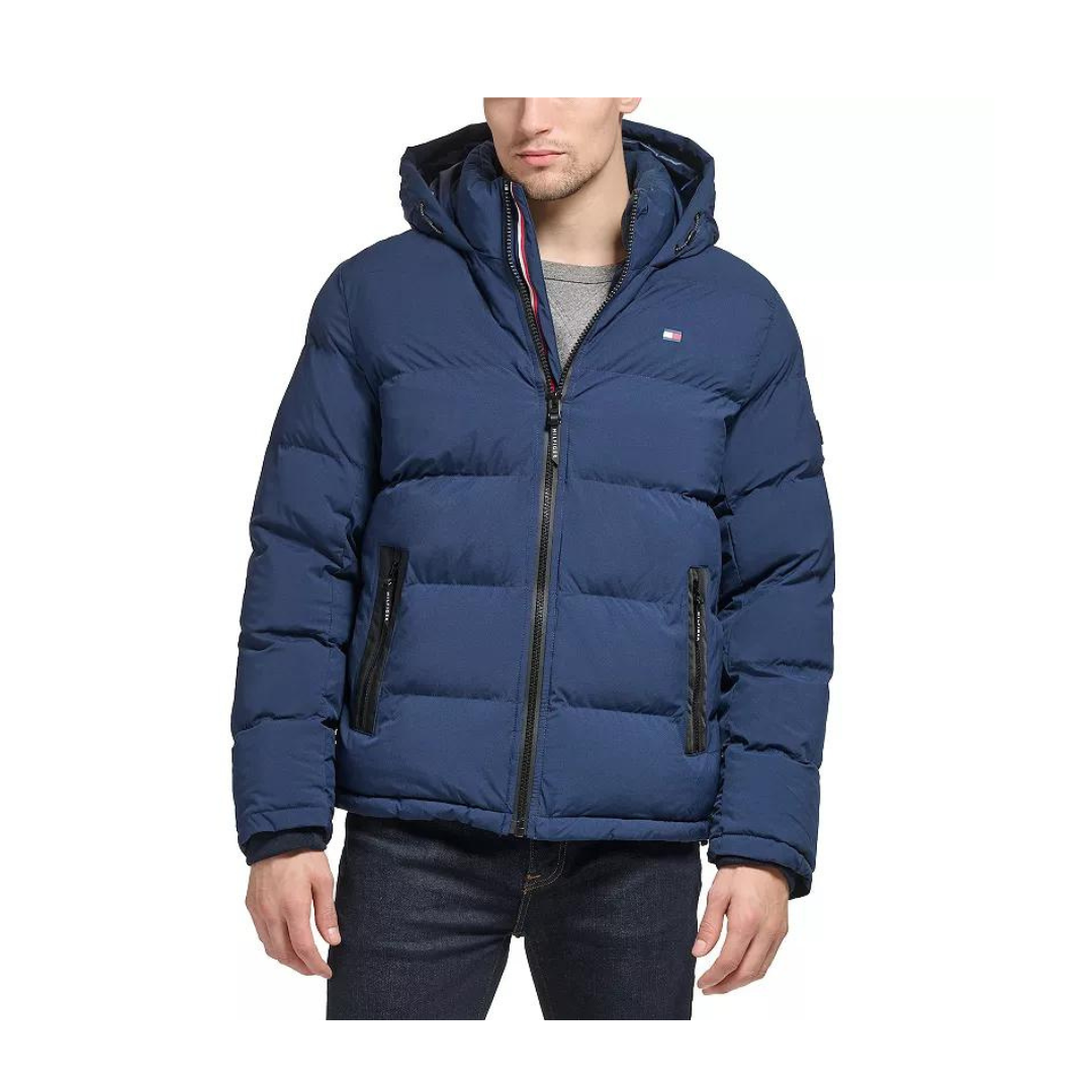 Tommy Hilfiger Men's Quilted Hooded Puffer Jacket