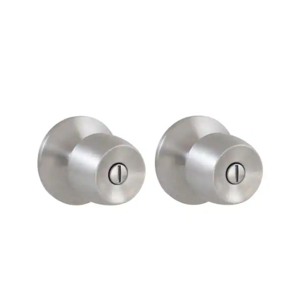 2-Pack Defiant Brandywine Stainless Steel Door Knobs