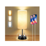 Dott Arts 3-Color USB Bedside Table Lamp with Pull Chain