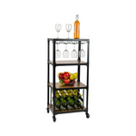 4 Shelf Mobile Wine Bar Cart