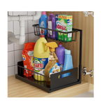 2-Tier Under Kitchen Bathroom Sink Organizers and Storage
