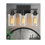 Maichixin 3-Light Bathroom Vanity Light with Clear Glass Shade