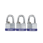 3-Pack Brinks Laminated Steel 50mm Keyed Padlock