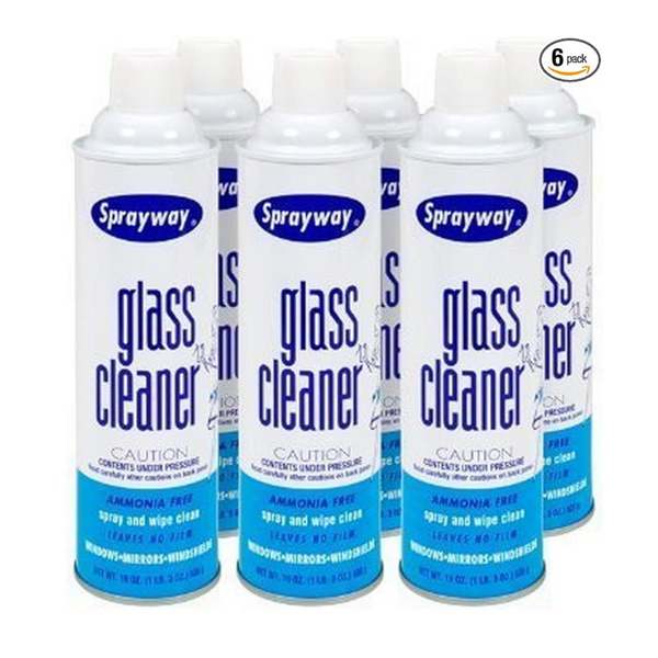Sprayway Glass Cleaner, 6 Cans