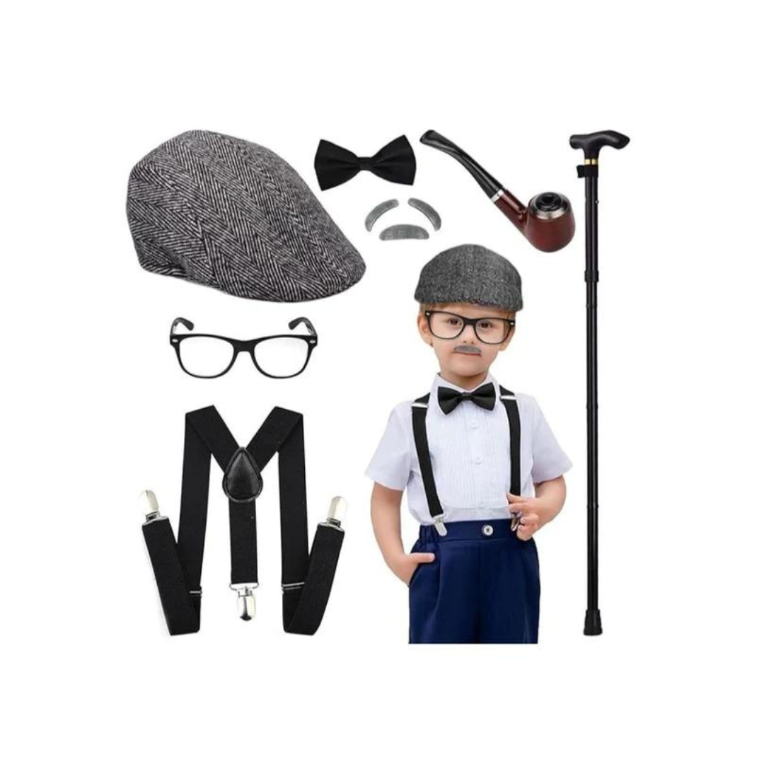 Old Man Kids Costume Set