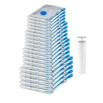 20-Pack Vacuum Compression Zipper Storage Bags with Hand Pump