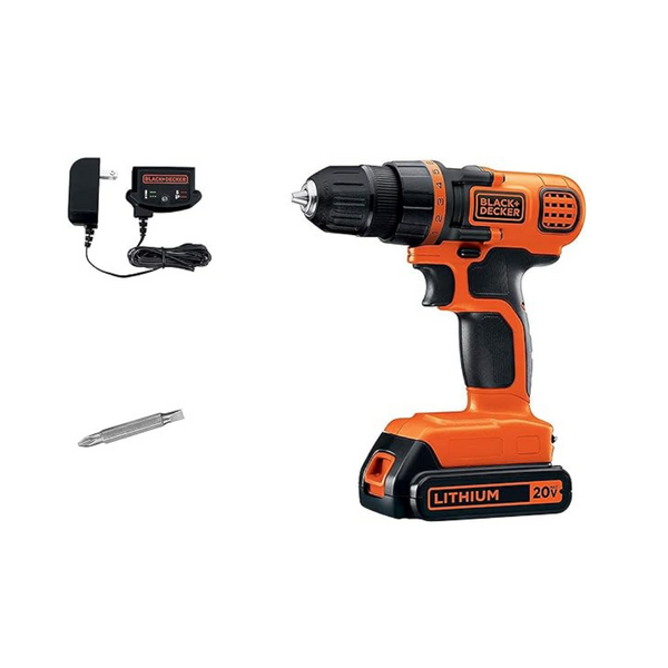 Black+Decker 20V Cordless Drill/Driver with Battery & Charger