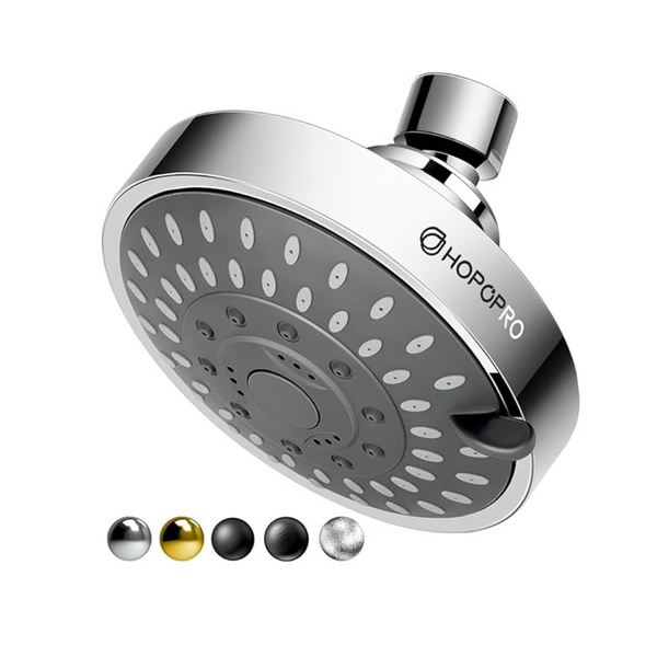 Hopopro High Pressure 5 Settings Fixed Shower Head