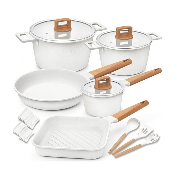 15-Piece Cooklover Nonstick Pots and Pans Cookware Set